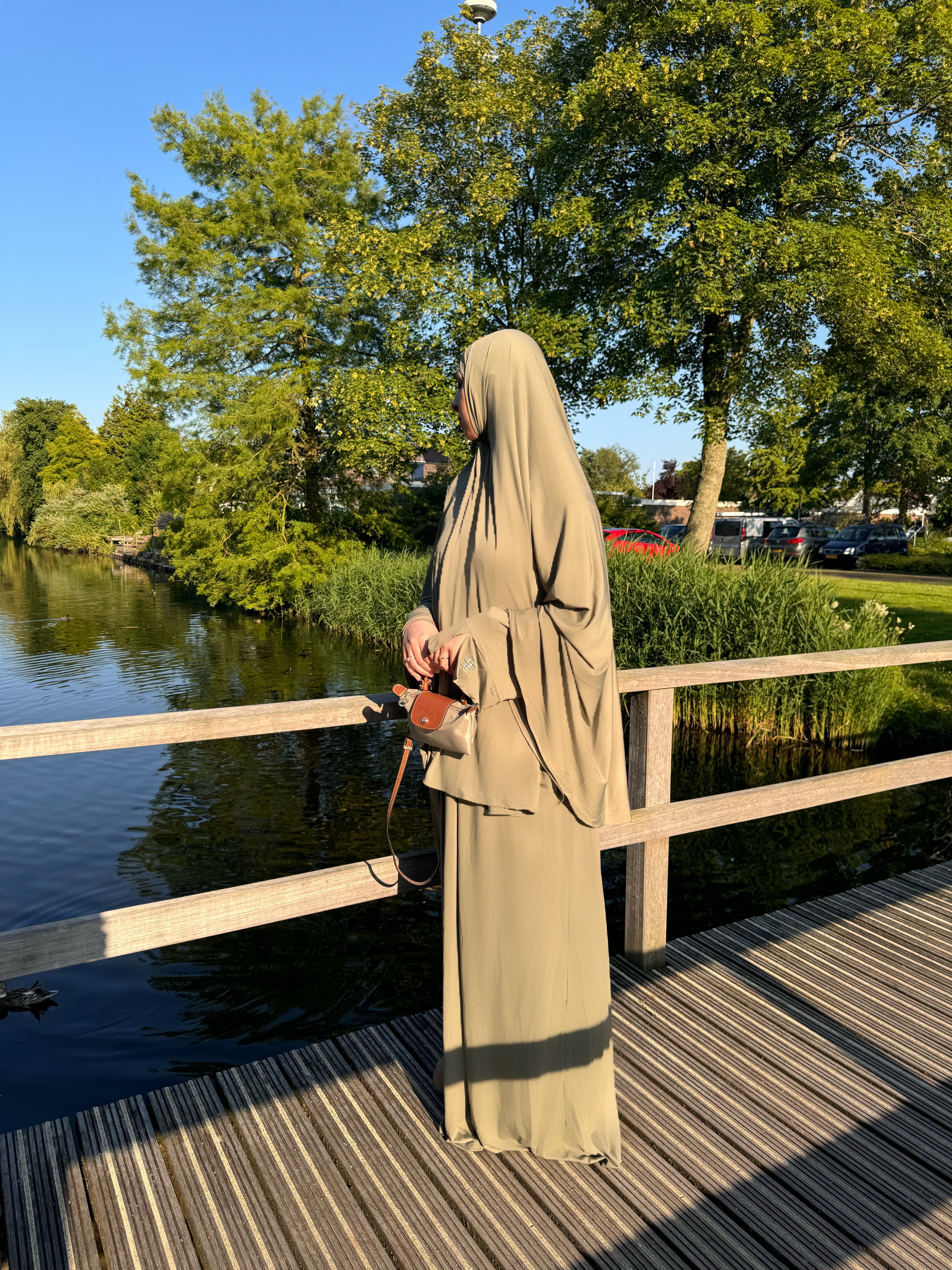 JERSEY KHIMAAR SET KHAKI MOSS