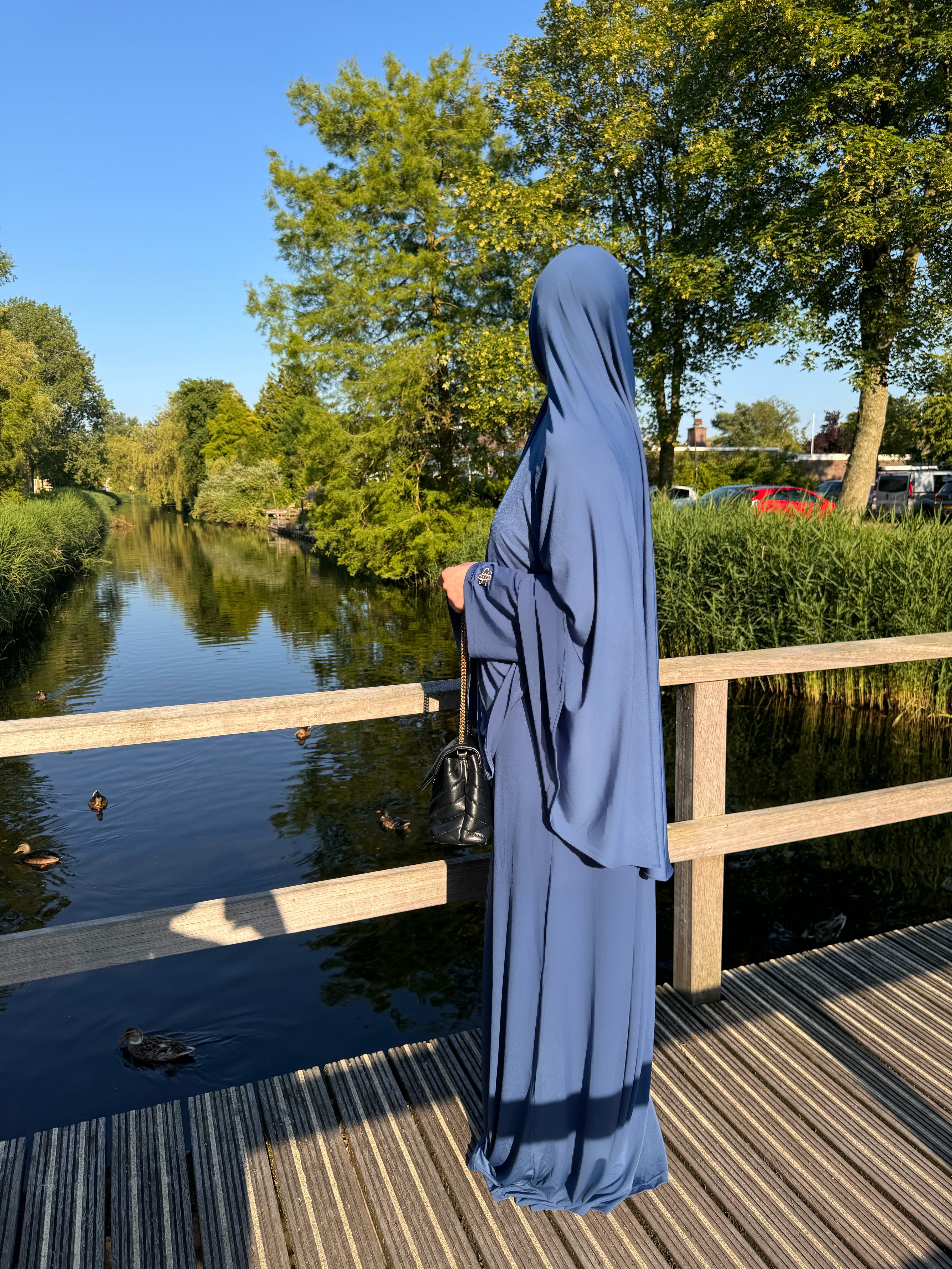 JERSEY KHIMAAR SET INDIGO BLUE